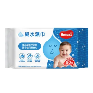 【HUGGIES 好奇】純水嬰兒濕巾厚型 80抽x3包X6組/箱