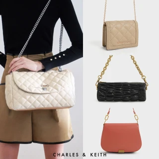 【CHARLES & KEITH】時尚設計感肩背包/斜背包-多款任選