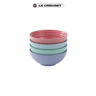 【Le Creuset】布列塔尼圓舞曲系列早餐榖片碗組16cm(4入)