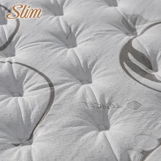 【SLIM奢華型】天絲乳膠記憶膠防蹣獨立筒床墊(雙人5尺)