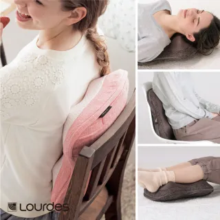 【日本ATEX官方旗艦館】Lourdes日式溫熱揉捏薄型按摩抱枕(按摩枕/車用按摩)