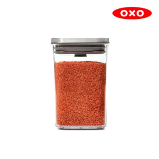 【美國OXO】POP不鏽鋼按壓保鮮盒超值3件組(密封罐/收納盒)