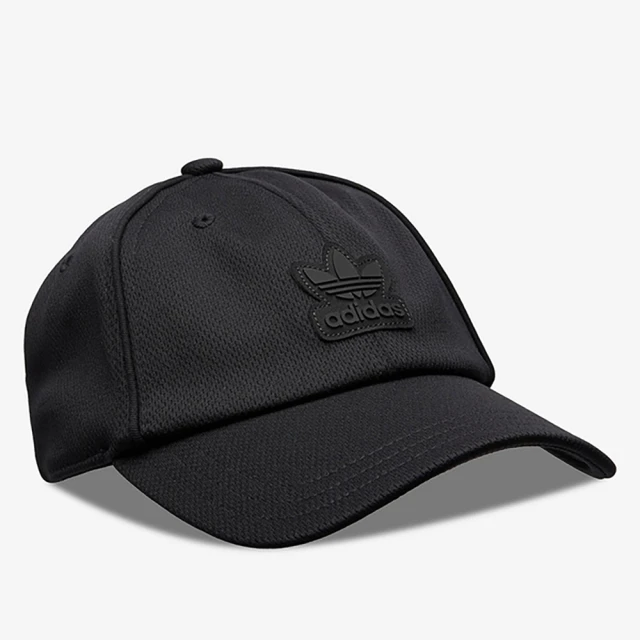 【adidas 愛迪達】帽子 運動帽 棒球帽 遮陽帽 三葉草 黑 HD9725