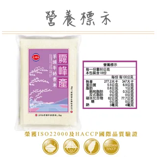 【三好米】芋頭牛奶香米1.5Kg 霧峰產(6入/箱)
