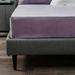 【HOLA】寶貝絨兩用被床包組-簡約紫(雙人)