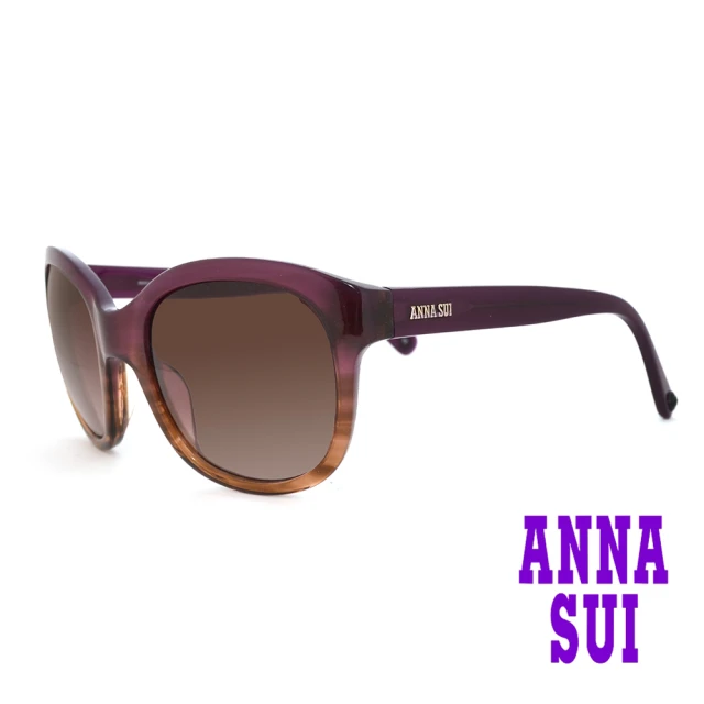 【ANNA SUI 安娜蘇】安娜前衛斑紋系列太陽眼鏡(AS823-700-紫)