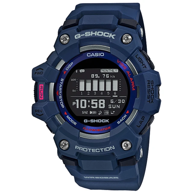 【CASIO 卡西歐】G-SHOCK 藍芽連線多功能運動錶(GBD-100-2)