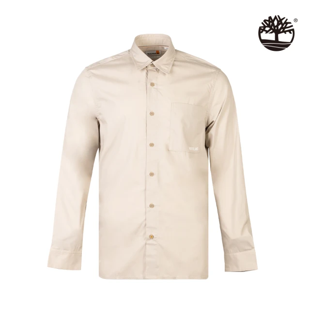 【Timberland】男款化石灰Tencel材質襯衫