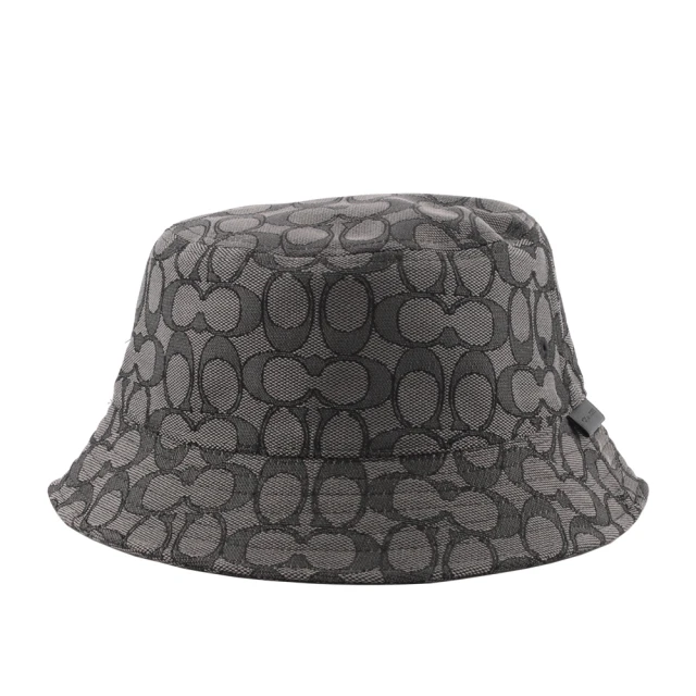 【COACH】CC Logo 緹花布漁夫帽(黑色)