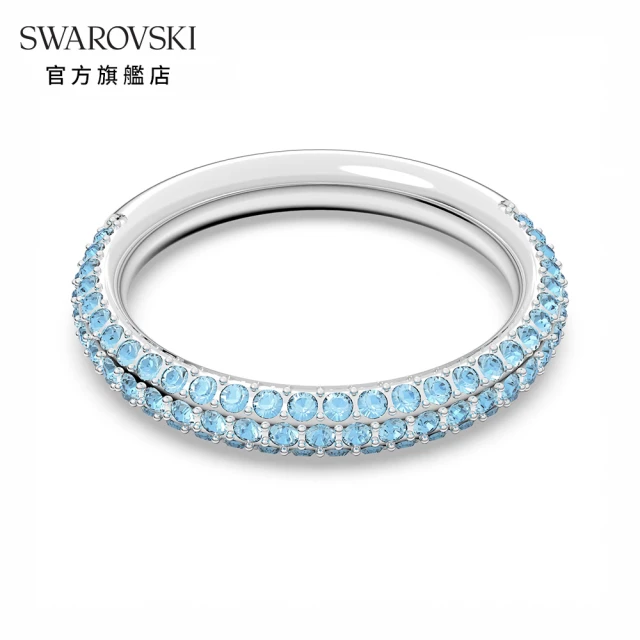 SWAROVSKI 施華洛世奇【SWAROVSKI 施華洛世奇】Stone 戒指 藍色 鍍白金色