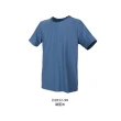 【FIRESTAR】男彈性圓領短袖T恤-反光 慢跑 路跑 涼感 運動 上衣 靛藍灰(D2032-98)