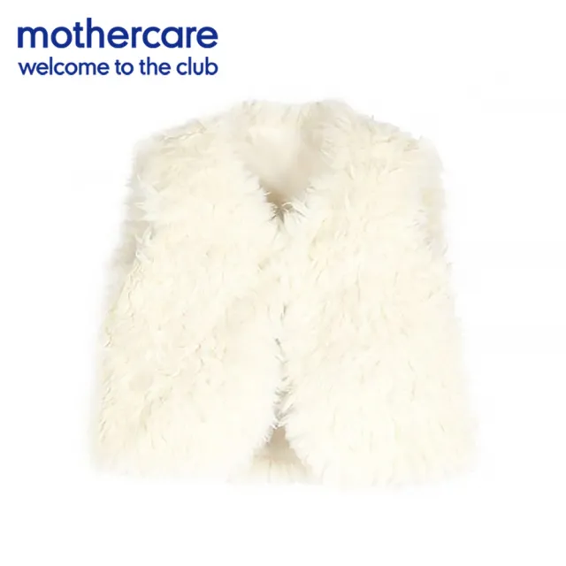【mothercare】專櫃童裝 奶油白毛毛鋪棉背心(3-7歲)