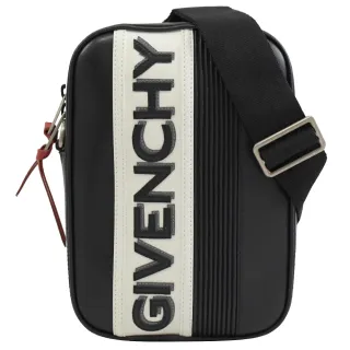 GIVENCHY-紀梵希】品牌英文LOGO撞色拼接牛皮相機包斜背包(黑白) - momo購物網- 好評推薦-2022年12月