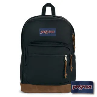 【JANSPORT】Right Pack 系列單邊水壺側袋款後背包(黑)