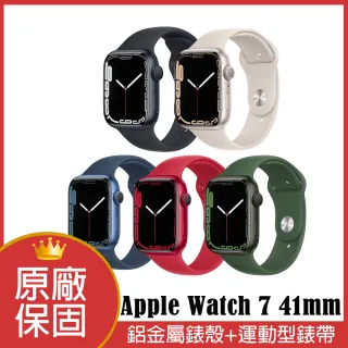 【Apple 蘋果】Apple Watch Series 7  GPS 41 公釐鋁金屬錶殼搭配運動錶帶