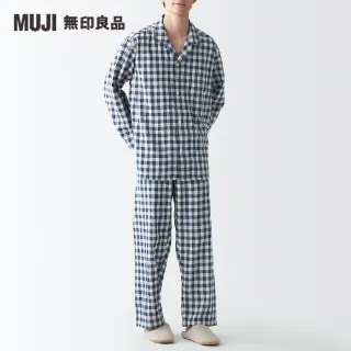 【MUJI 無印良品】男有機棉無側縫二重紗織家居睡衣(共6色)