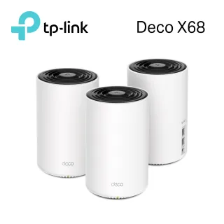 【TP-Link】Deco X68 AX3600 三頻 AI-智慧漫遊 真Mesh 無線網路WiFi 6 網狀路由器(3入 / Wi-Fi 6分享器)