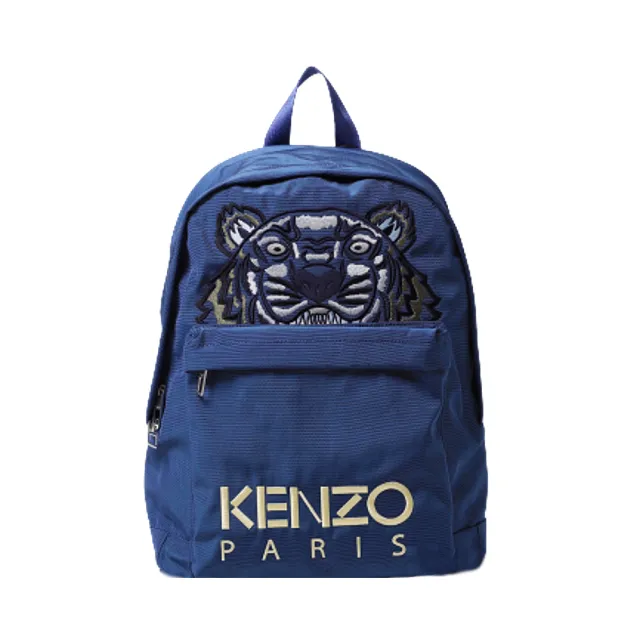 【KENZO】Kampus系列 刺繡虎面 後背包(藍色)