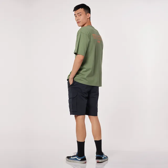 【JEEP】男裝 簡約文字LOGO寬版短袖T恤(綠色)