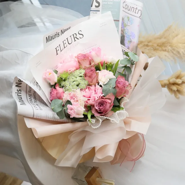 Flower Plus 雙北限定 國色天香情人節花束畢業花束 鮮花 Momo購物網 雙11優惠推薦 22年11月