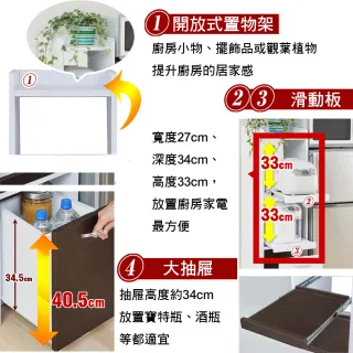 【C&B】加高型廚房隙縫電器櫃