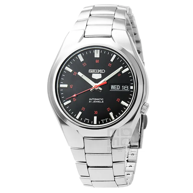 【SEIKO】精工5號時尚機械男錶-黑(SNK617K1)