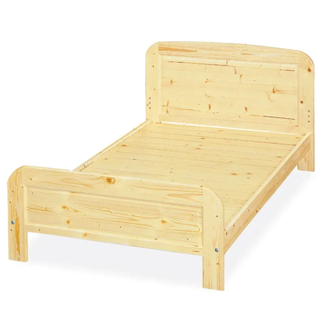 【顛覆設計】松木實木3.5尺單人床架(實木床板