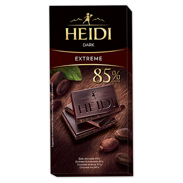 【瑞士赫蒂】85%黑巧克力 80g(賞味期限:2023/08/29情人節禮物)