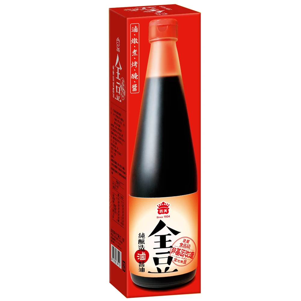 【義美】全豆純釀造滷醬油(520ml瓶)