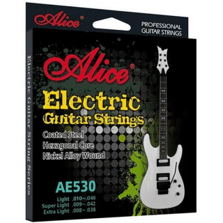 【美佳音樂】Alice AE530-SL 超輕型防鏽防變色鍍金珠鍍層進口六角鋼芯 電吉他套弦(09-42)