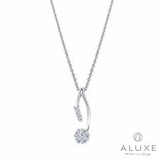 【ALUXE亞立詩】18K金0.21克拉時尚花都鑽石項鍊