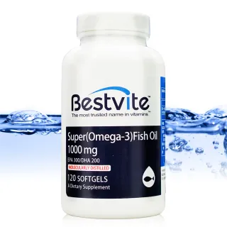 【美國BestVite】必賜力超級OMEGA-3魚油膠囊1瓶(120顆)