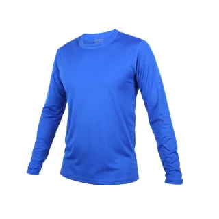 【HODARLA】男激膚無感長袖衣-T恤 長T 慢跑 路跑 健身 台灣製 藍(3133002)