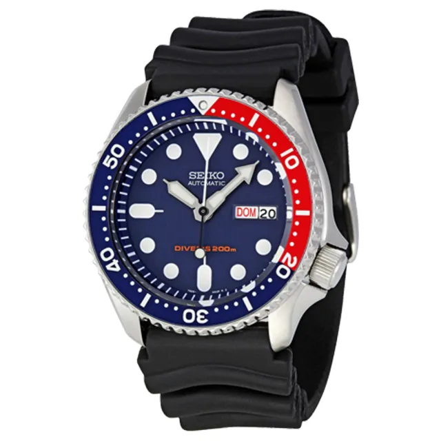 【SEIKO 精工】海馬 DIVERS 機械錶 日期 星期 男錶 潛水錶(SKX009K1)