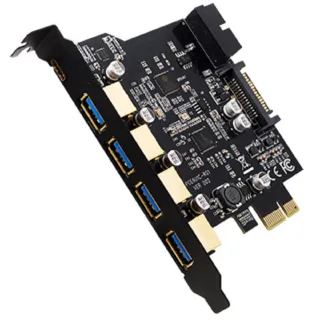 【伽利略】PCI-E USB3.0 4+1C+2前置 7埠卡(PTU314C)