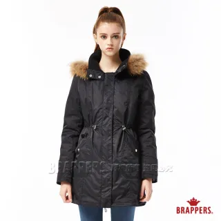 【BRAPPERS】女款 兩件式風衣羽絨外套(黑)