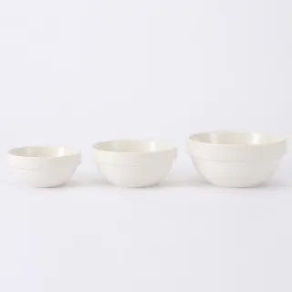 【MUJI 無印良品】米白瓷可堆疊碗/小