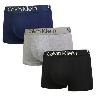 【Calvin Klein 凱文克萊】Ultra-Soft Modern 極柔系列 棉質短版四角/平口 CK內褲(黑、深藍、灰 三入組)