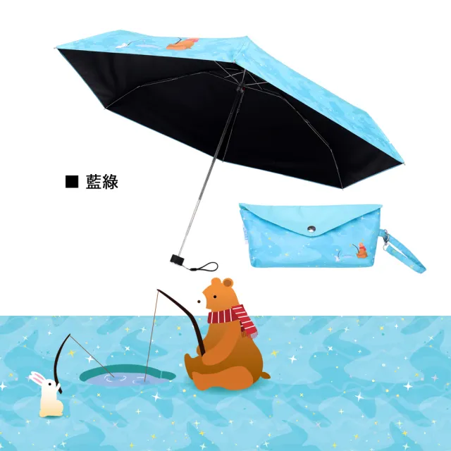 Rento Mini不鏽鋼黑膠晴雨傘 仰望星空 藍綠 日系傘迷你輕量口袋傘黑膠防曬降溫抗uv Momo購物網