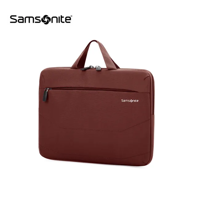 【Samsonite 新秀麗】DENDI-ICT BP5*001-13.3吋 筆電手提包 附肩背帶-酒紅色(電腦包)