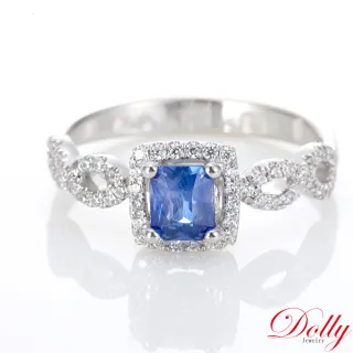 【DOLLY】14K金  無燒斯里蘭卡失車菊藍藍寶石鑽石戒指(003)