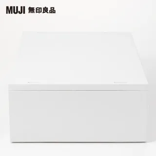 【MUJI 無印良品】PP資料盒/橫式/淺型/白灰