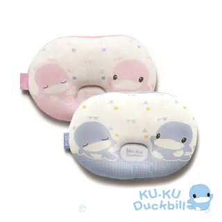 【KU.KU. 酷咕鴨】3D雙面透氣護頭枕(藍/粉)