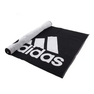 【adidas 愛迪達】運動毛巾-慢跑 路跑 游泳 戲水 浴巾 愛迪達 黑白(DH2866)