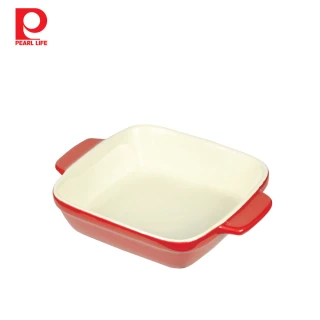 方形耐熱深形焗烤盤-熱情紅14x14cm