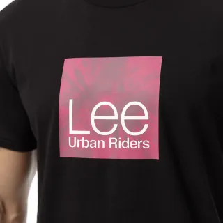 【Lee】方形Logo 男短袖T恤-黑(URBAN RIDERS 系列)