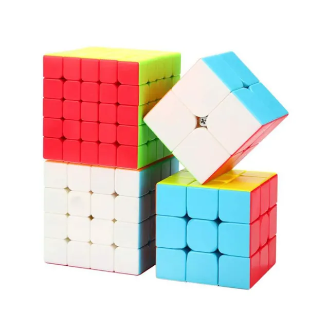 【888ezgo】魔方格魔術方塊大禮盒（2階+3階+4階+5階+魔方秘笈）（6色炫彩版）（授權）