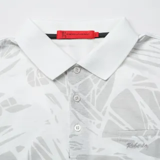【ROBERTA 諾貝達】台灣製 帥氣休閒 抗UV 純棉短袖POLO棉衫(白色)