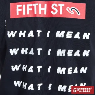【5th STREET】男文字錯位短袖T恤-黑色