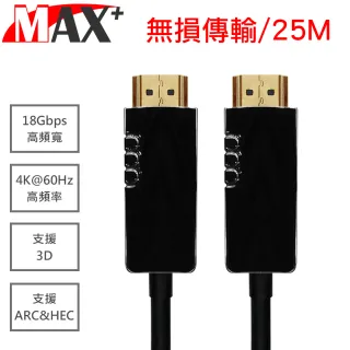 【MAX+】HDMI2.0光纖纜線 25米